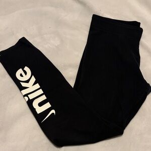 Nike Black Leggings with White Logo